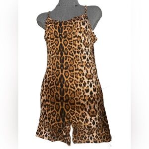 Leopard Print Sleeveless Bodycon Bodysuit